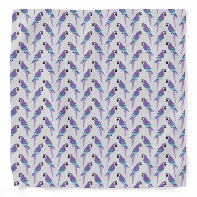 Purple Parrots Bandana (Front)