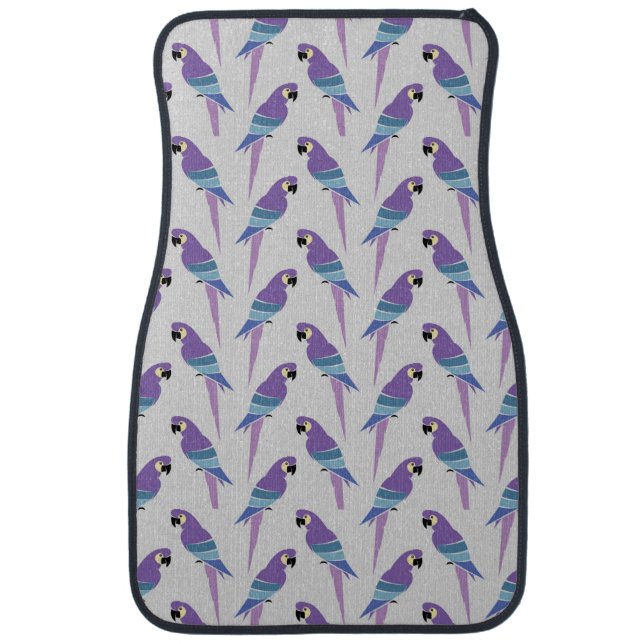 Purple Parrots Car Mat (Front)
