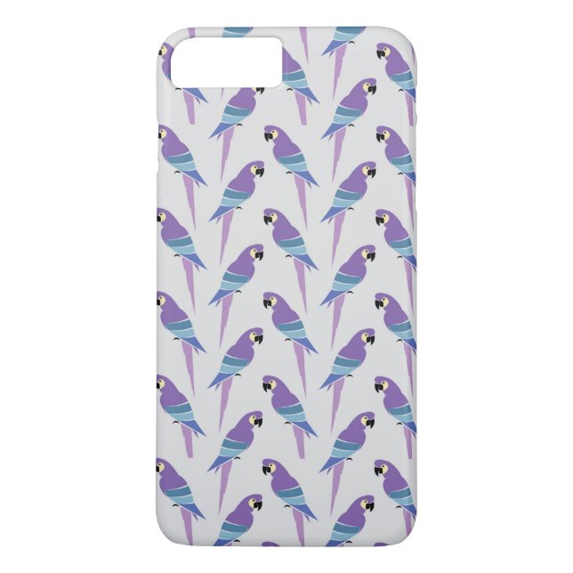 Purple Parrots Case-Mate iPhone Case (Back)