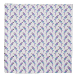 Purple Parrots Duvet Cover