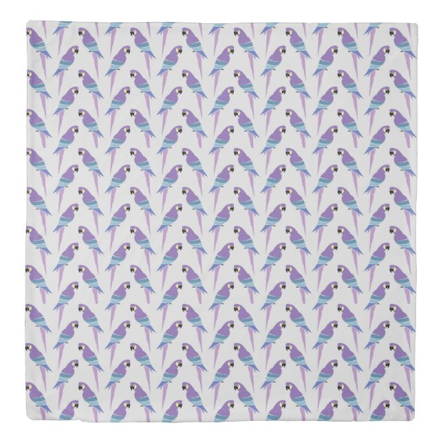 Purple Parrots Duvet Cover (Front)