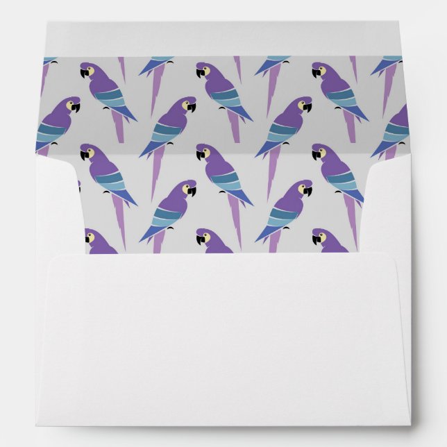 Purple Parrots Envelope (Back (Bottom))