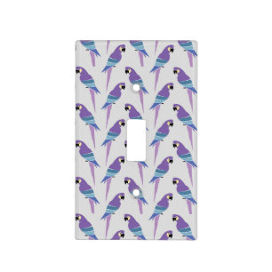 Purple Parrots Light Switch Cover