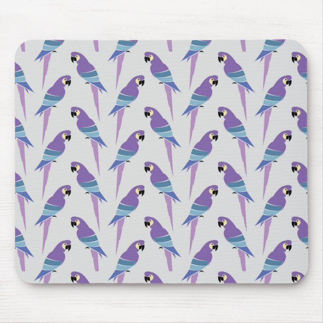 Purple Parrots Mouse Pad (Front)