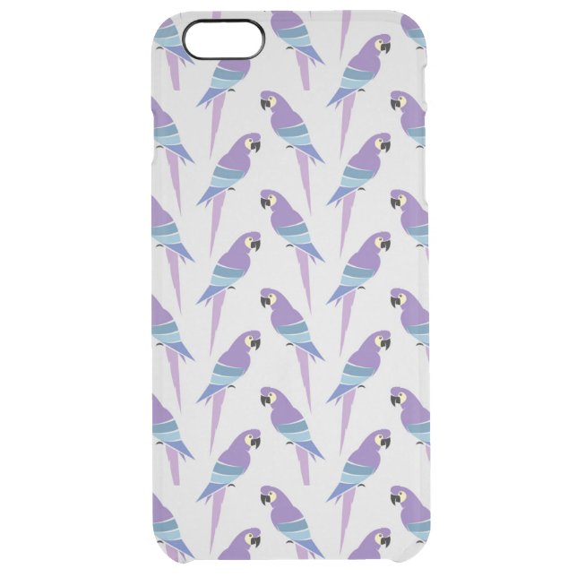 Purple Parrots Uncommon iPhone Case (Back)