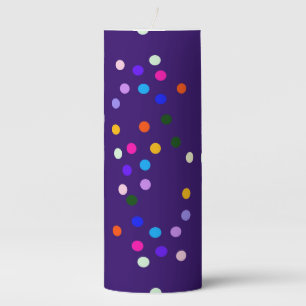 Purple Party Pillar Candle