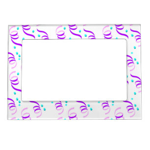PURPLE PARTY RIBBONS MAGNETIC FRAME