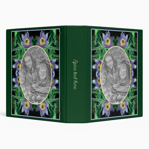 Purple Pasque Flowers Create Your Own Photo 3 Ring Binder