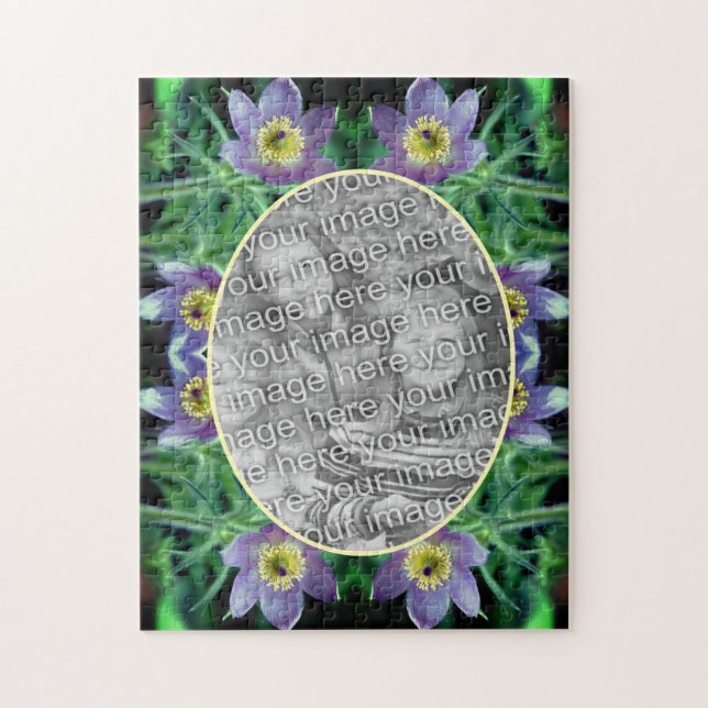 Purple Pasque Flowers Create Your Own Photo Jigsaw Puzzle (Vertical)