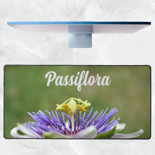 Purple Passiflora Passion Flower Photographic Desk Mat