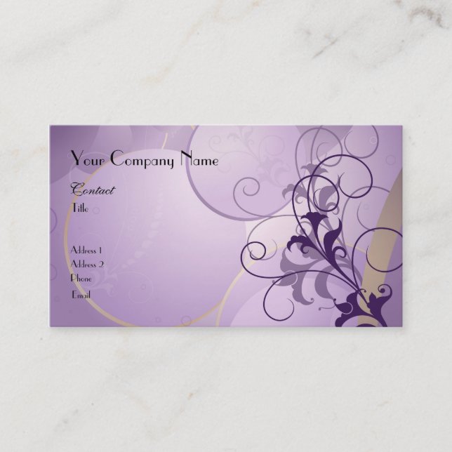 Purple Passion Business Card (Front)