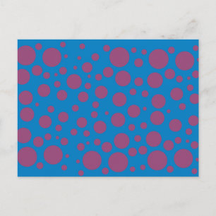 Purple passion feeling blue moon art dizzy dots postcard