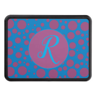 Purple passion feeling blue moon art dizzy dots to hitch cover