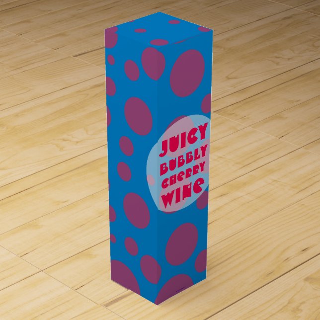 purple passion feeling blue moon art dizzy dots wine box (Front)