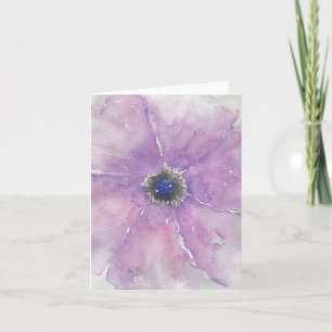 Purple Passion Floral Blank Card
