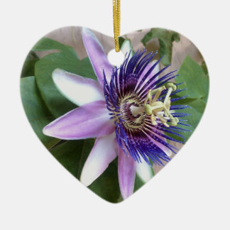 Purple Passion Flower Ceramic Ornament