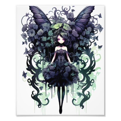 Purple Passion Gothic Fairy Fantasy Art  Photo Print
