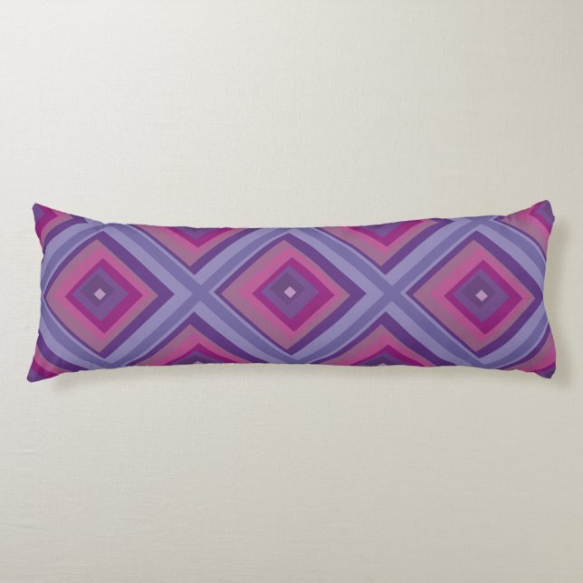 purple passion lavender fields diamond pattern art body pillow (Front)