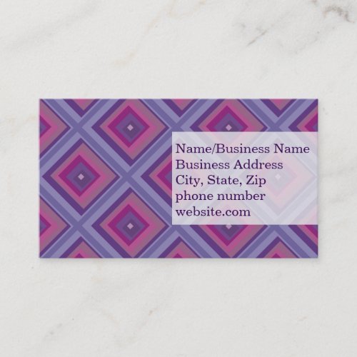 purple passion lavender fields diamond pattern art business card