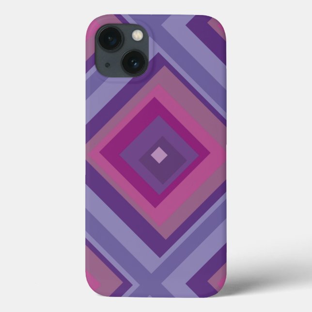 purple passion lavender fields diamond pattern art Case-Mate iPhone case (Back)