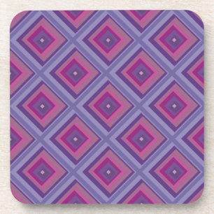 purple passion lavender fields diamond pattern art drink coaster