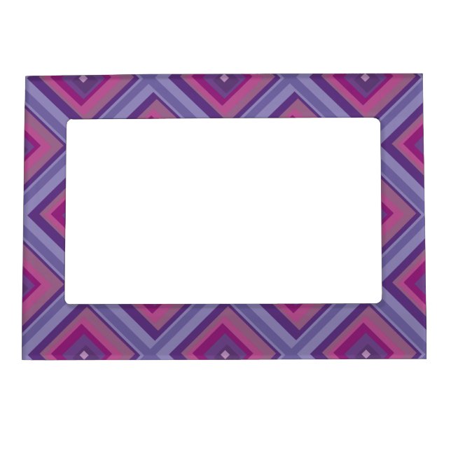 purple passion lavender fields diamond pattern art magnetic frame (Front)