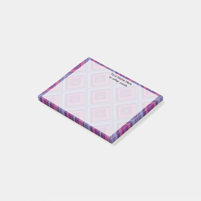 purple passion lavender fields diamond pattern art post-it notes (Angled)