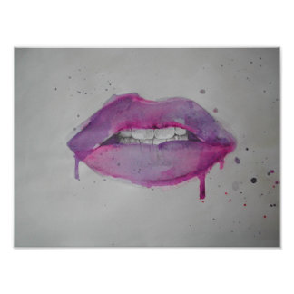 Purple Passion Lips Print