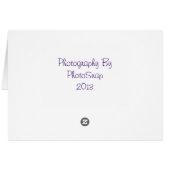 Purple Passion Notecard (Back Horizontal)