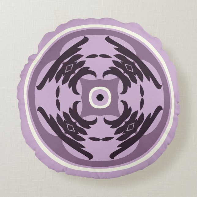 Purple Passion Round Pillow (Front)