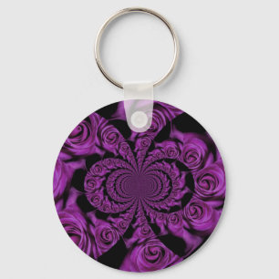 Purple Passion: Royal Romance Roses Keychain