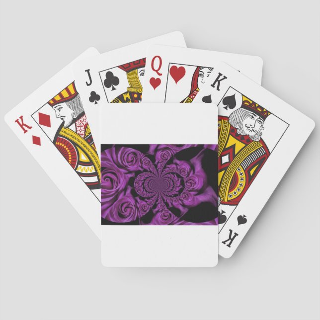 Purple Passion: Royal Romance Roses Poker Cards (Back)