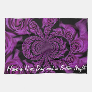 Purple Passion: Royal Romance Roses Towel