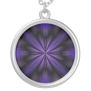 Purple passion silver plated necklace