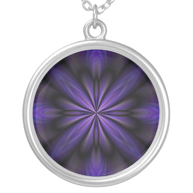 Purple passion silver plated necklace (Front)
