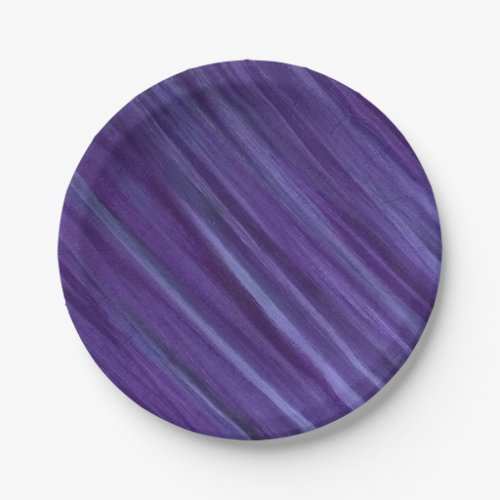 Purple Passion  Violet Lavender Plum Brushstroke Paper Plates
