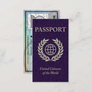purple passport business card