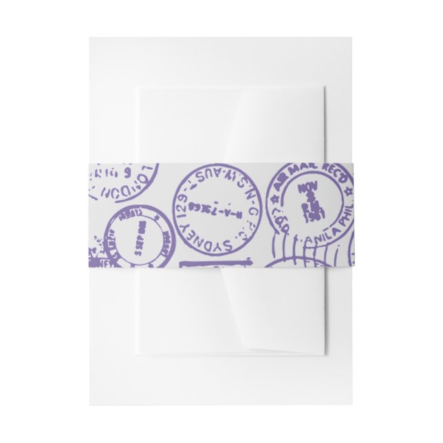 Purple Passport Stamps Belly Band (Front Example)
