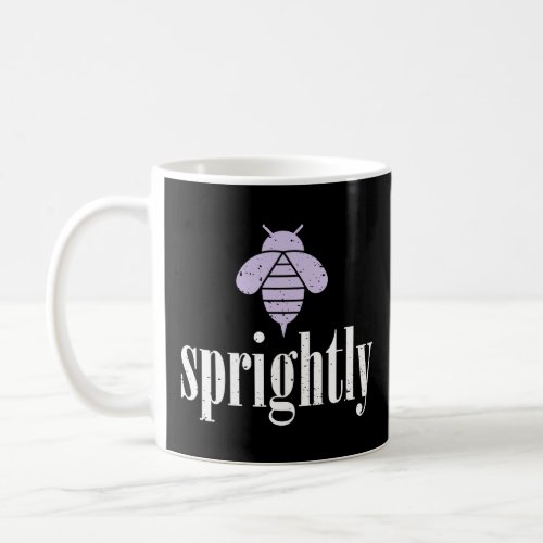 Purple Pastel Bee Sprightly Motivational Be Sprigh Coffee Mug
