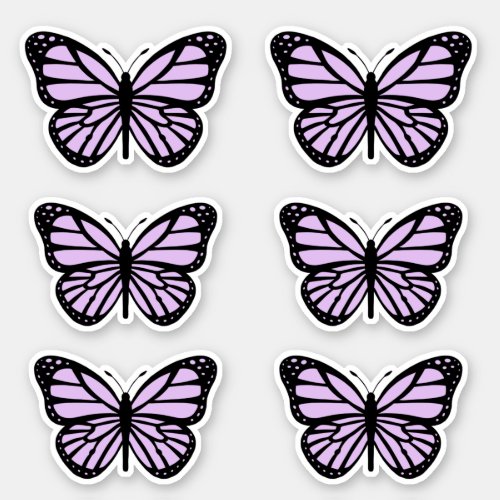 Purple Pastel Butterfly Sticker Pack