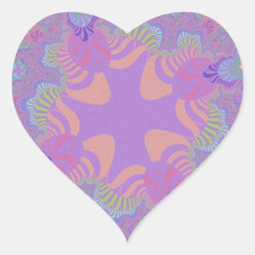 Purple Pastel Cross Heart Sticker