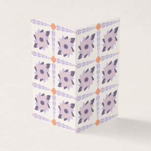 Purple pastel Decorative colorful tile Business Card