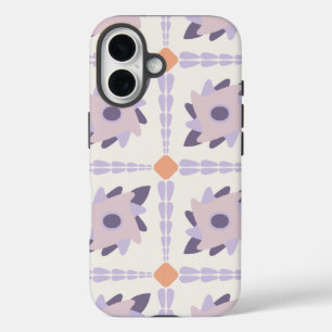Purple pastel Decorative colorful tile  iPhone 16 Case