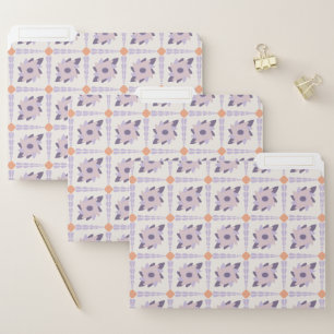 Purple pastel Decorative colorful tile File Folder