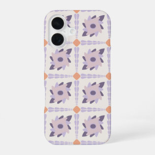 Purple pastel Decorative colorful tile  iPhone 16 Case
