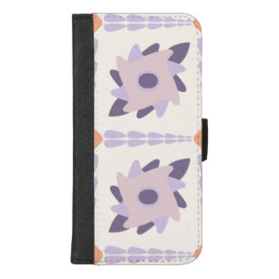 Purple pastel Decorative colorful tile iPhone 8/7 Plus Wallet Case