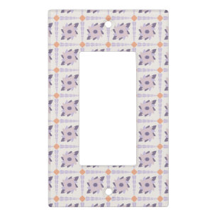 Purple pastel Decorative colorful tile Light Switch Cover