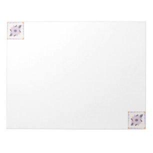 Purple pastel Decorative colorful tile Notepad
