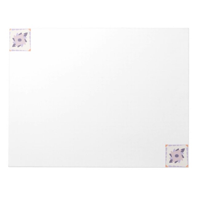Purple pastel Decorative colorful tile  Notepad (Front)
