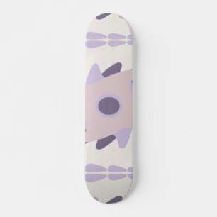 Purple pastel Decorative colorful tile Skateboard